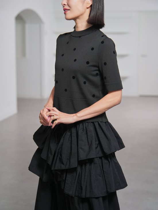 Darcy Sheer Dot Black/Black画像