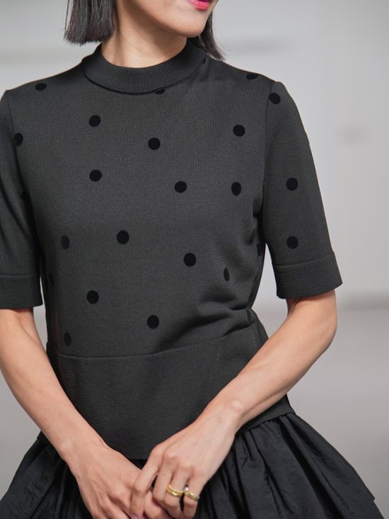 Darcy Sheer Dot Black/Black画像