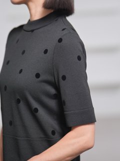 Darcy Sheer Dot Black/Black画像