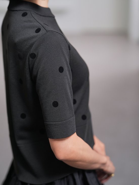 Darcy Sheer Dot Black/Black画像