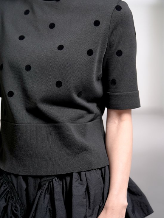 Darcy Sheer Dot Black/Black画像