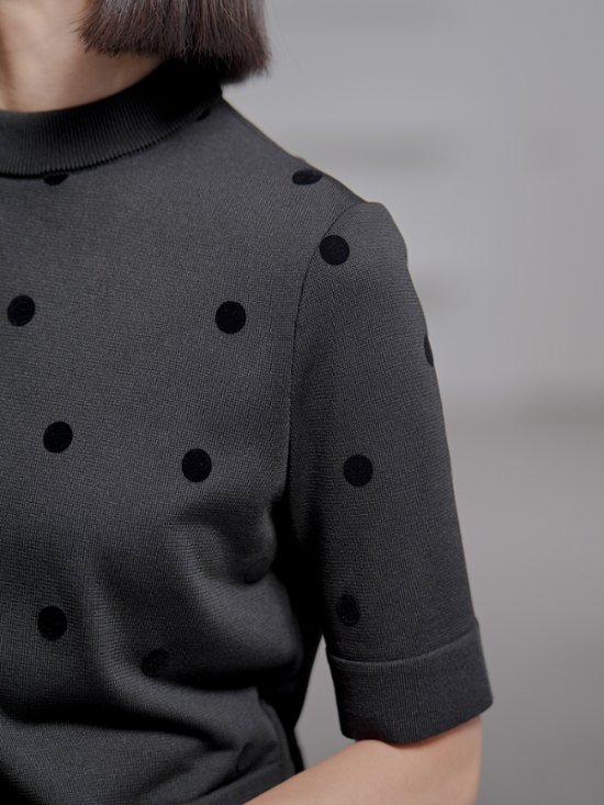 Darcy Sheer Dot Black/Black画像