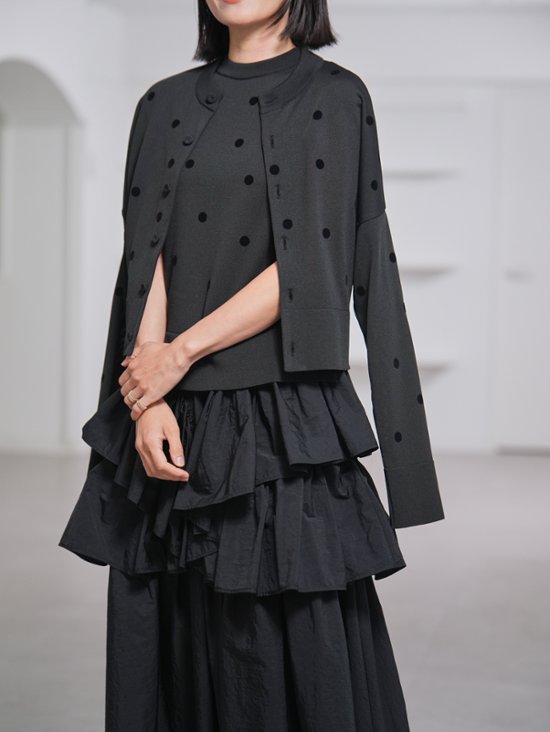 Darcy Sheer Dot Black/Black画像