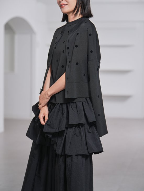 Darcy Sheer Dot Black/Black画像