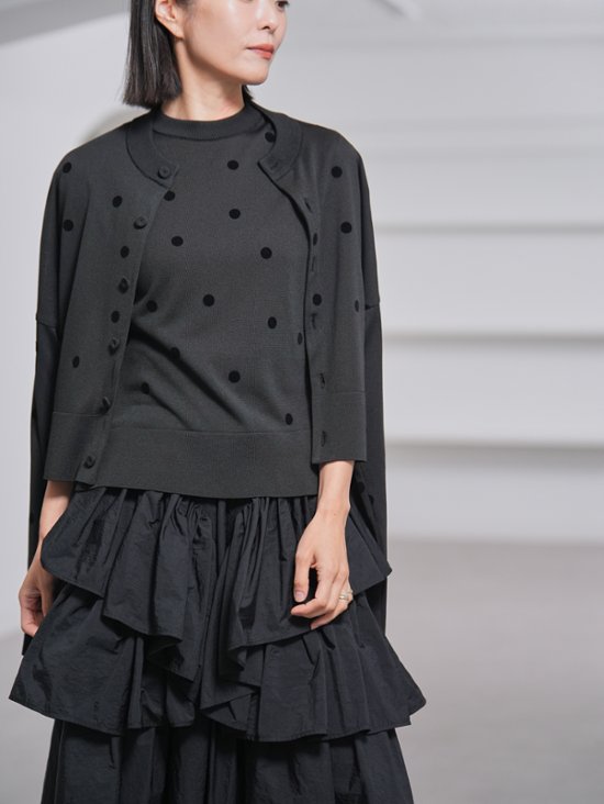 Darcy Sheer Dot Black/Black画像