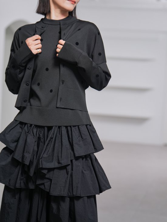 Darcy Sheer Dot Black/Black画像