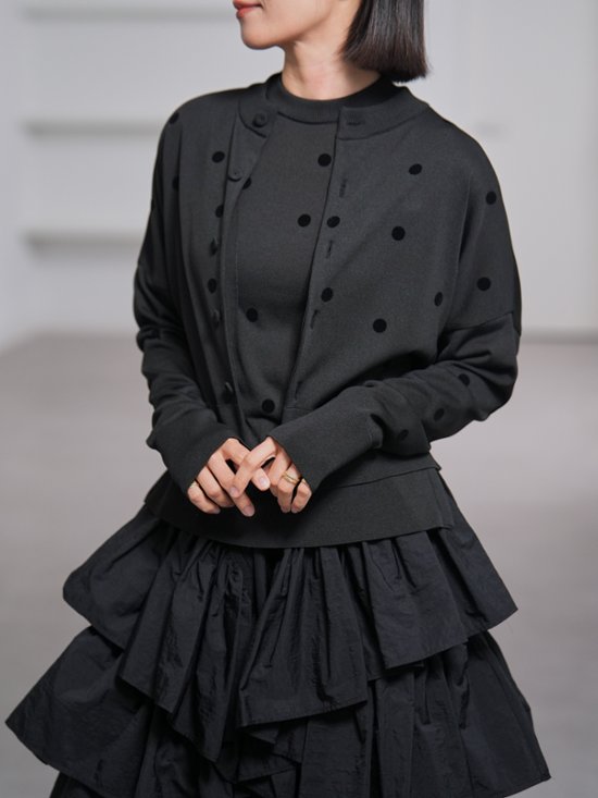 Darcy Sheer Dot Black/Black画像
