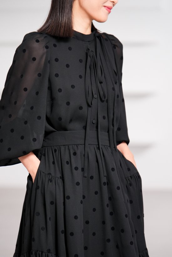【9月中旬-9月末デリバリー予定】Rosie Mink Dot (全2色)画像