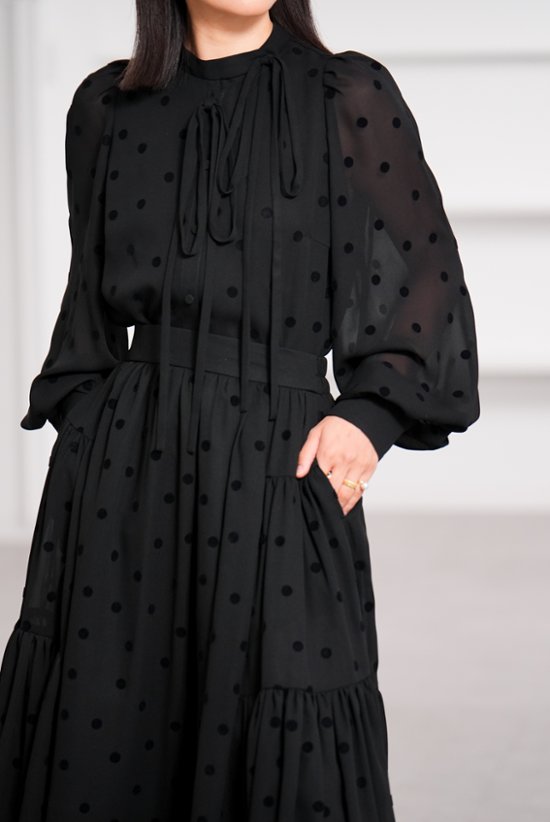【9月中旬-9月末デリバリー予定】Rosie Mink Dot (全2色)画像