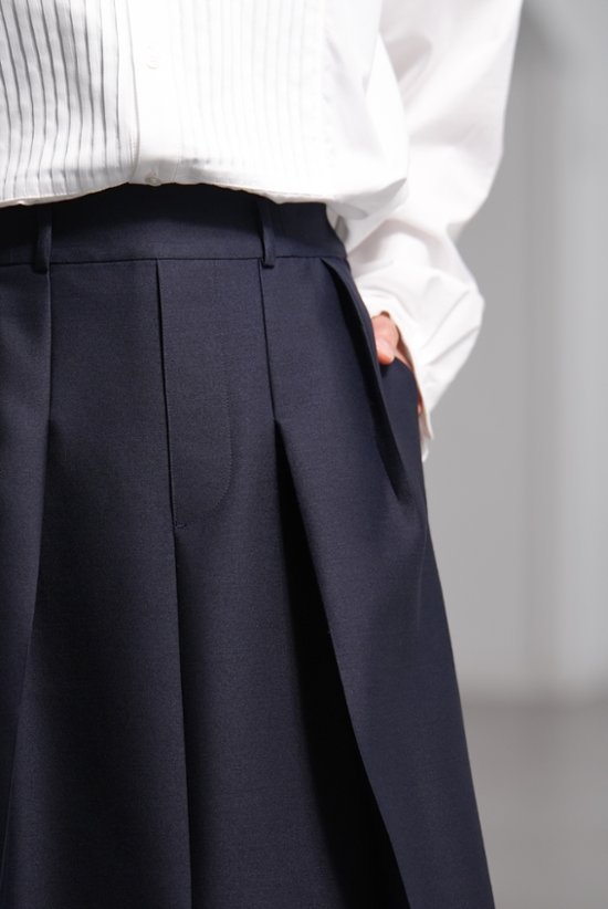 【11月上旬-11月中旬デリバリー予定】Giselle Silk Wool Navy画像