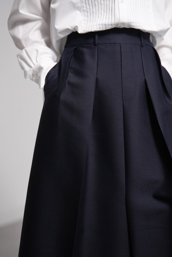 【11月上旬-11月中旬デリバリー予定】Giselle Silk Wool Navy画像