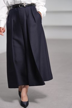 【11月上旬-11月中旬デリバリー予定】Giselle Silk Wool Navyの画像
