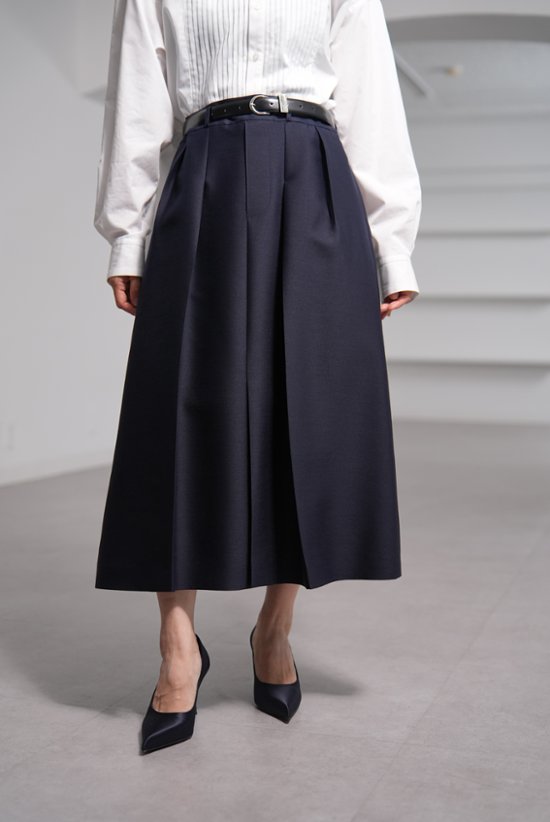 【11月上旬-11月中旬デリバリー予定】Giselle Silk Wool Navy画像