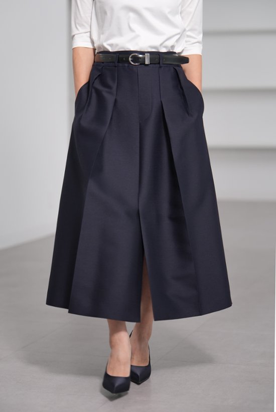 【11月上旬-11月中旬デリバリー予定】Giselle Silk Wool Navy画像