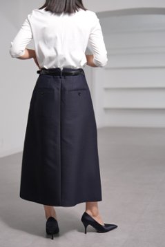 【11月上旬-11月中旬デリバリー予定】Giselle Silk Wool Navy画像