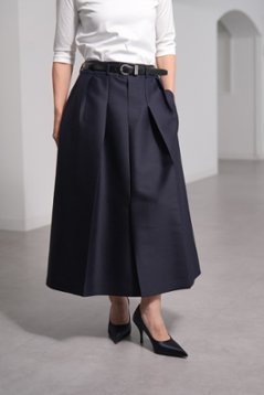 【11月上旬-11月中旬デリバリー予定】Giselle Silk Wool Navy画像