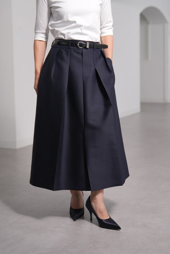 【11月上旬-11月中旬デリバリー予定】Giselle Silk Wool Navy画像