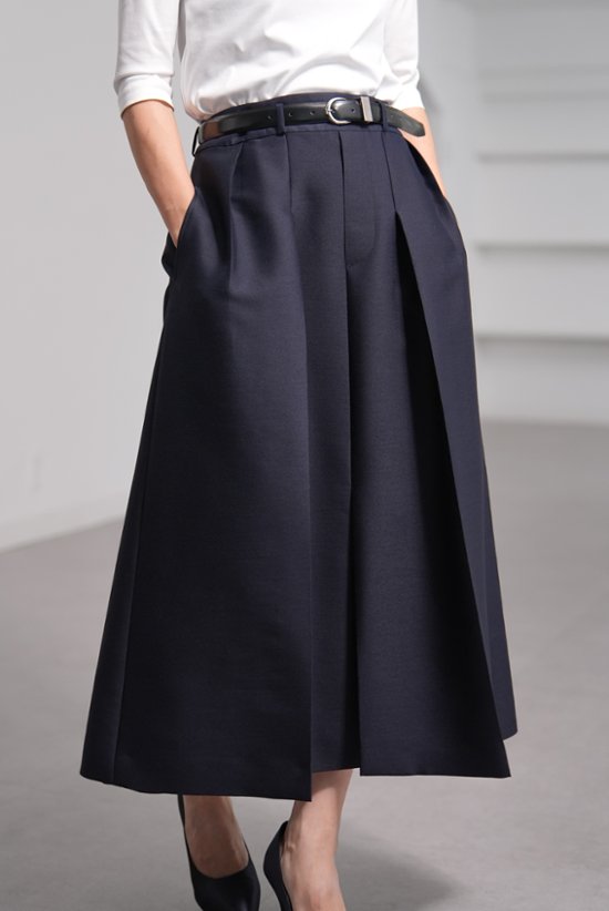 【11月上旬-11月中旬デリバリー予定】Giselle Silk Wool Navy画像
