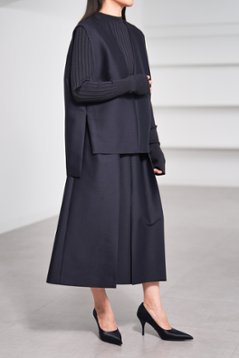 【11月上旬-11月中旬デリバリー予定】Giselle Silk Wool Navy画像