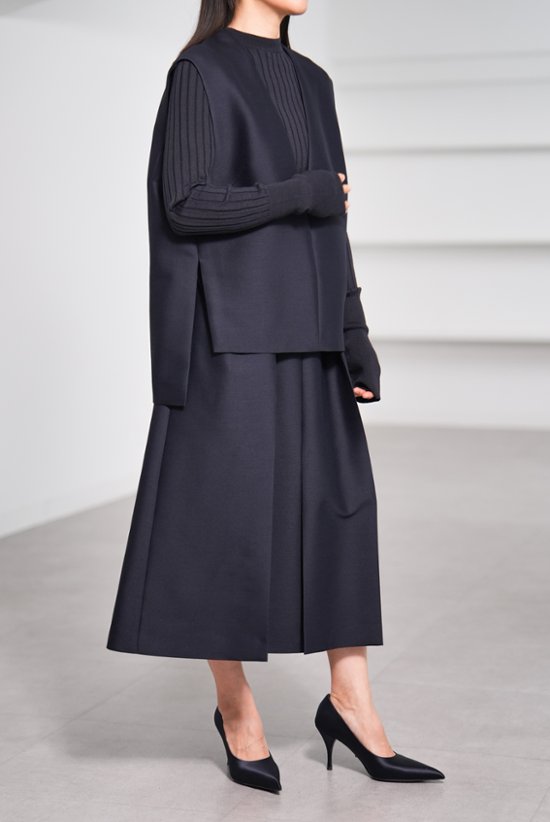 【11月上旬-11月中旬デリバリー予定】Giselle Silk Wool Navy画像