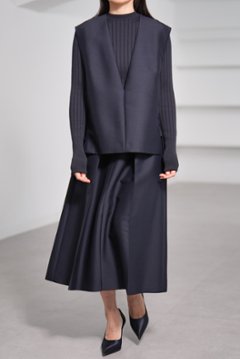 【11月上旬-11月中旬デリバリー予定】Giselle Silk Wool Navy画像