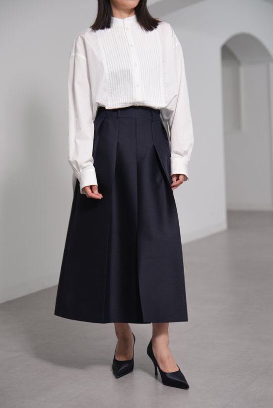【11月上旬-11月中旬デリバリー予定】Giselle Silk Wool Navy画像