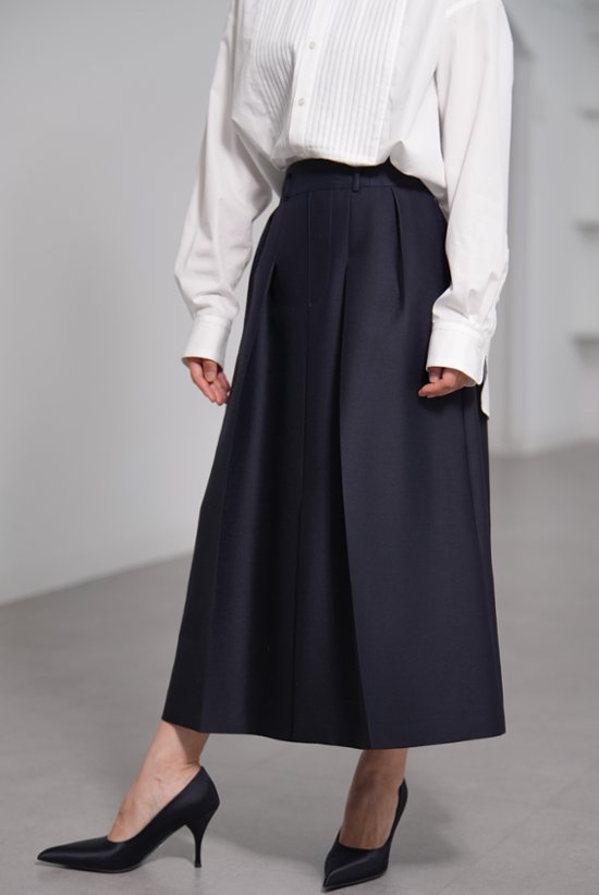 【11月上旬-11月中旬デリバリー予定】Giselle Silk Wool Navy画像
