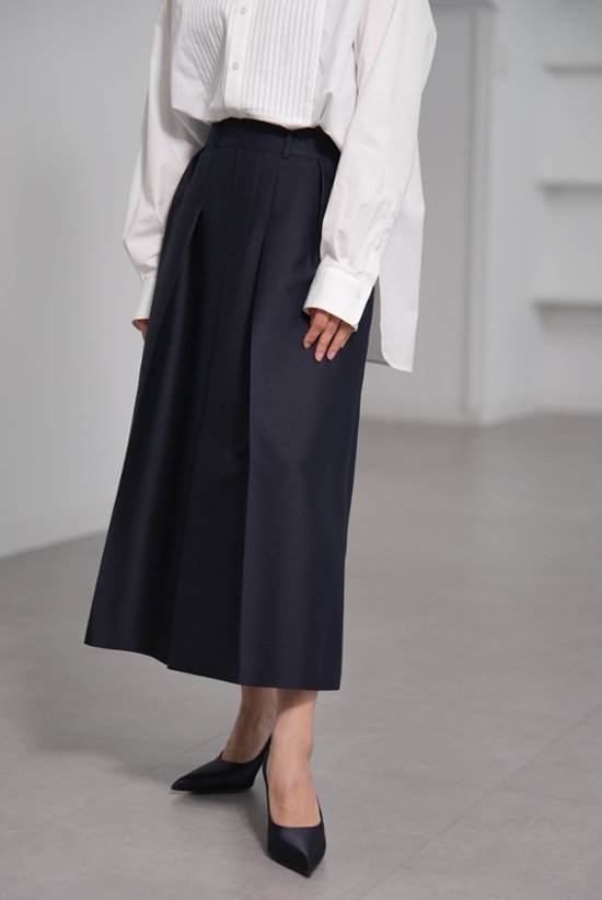 【11月上旬-11月中旬デリバリー予定】Giselle Silk Wool Navy画像