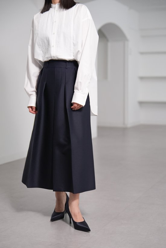 【11月上旬-11月中旬デリバリー予定】Giselle Silk Wool Navy画像