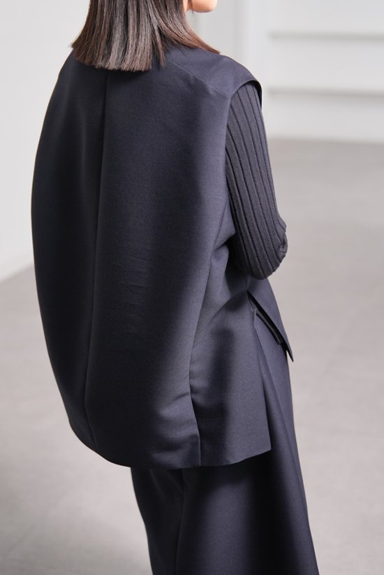 【11月上旬-11月中旬デリバリー予定】Mason Silk Wool Navy画像