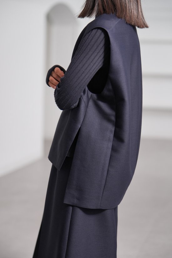 【11月上旬-11月中旬デリバリー予定】Mason Silk Wool Navy画像