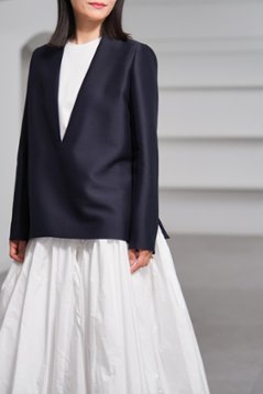 【11月上旬-11月中旬デリバリー予定】Glen Silk Wool Navy画像