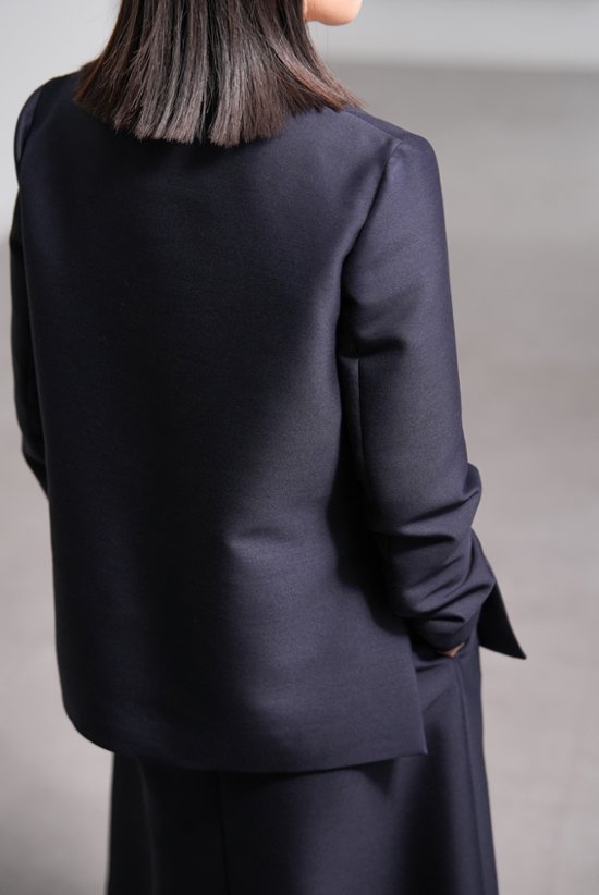 【11月上旬-11月中旬デリバリー予定】Glen Silk Wool Navy画像