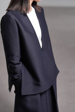 【11月上旬-11月中旬デリバリー予定】Glen Silk Wool Navy画像