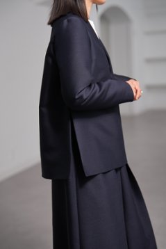 【11月上旬-11月中旬デリバリー予定】Glen Silk Wool Navy画像