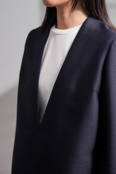 【11月上旬-11月中旬デリバリー予定】Glen Silk Wool Navy画像