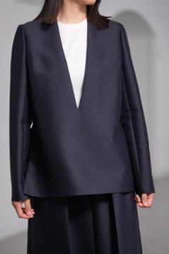 【11月上旬-11月中旬デリバリー予定】Glen Silk Wool Navy画像