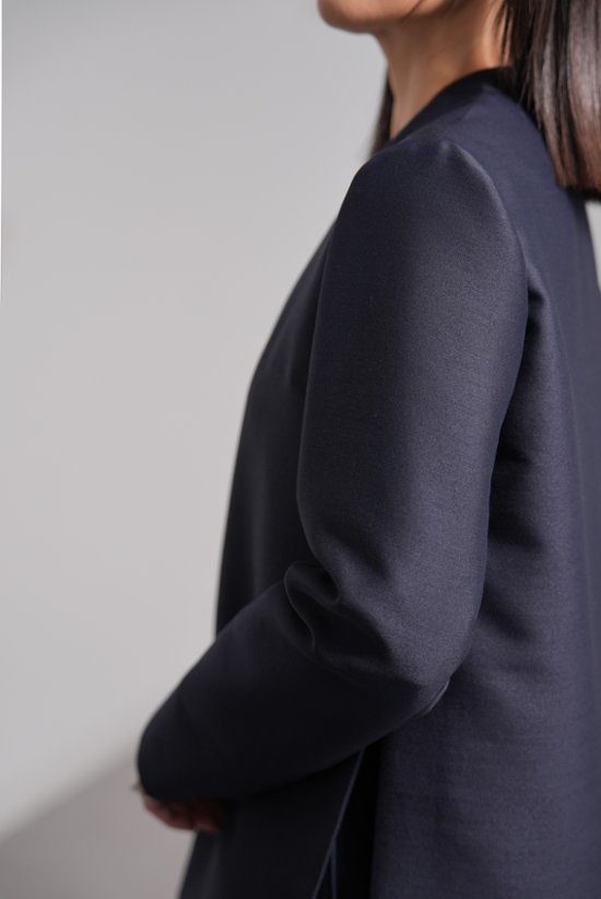 【11月上旬-11月中旬デリバリー予定】Glen Silk Wool Navy画像