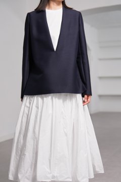 【11月上旬-11月中旬デリバリー予定】Glen Silk Wool Navy画像