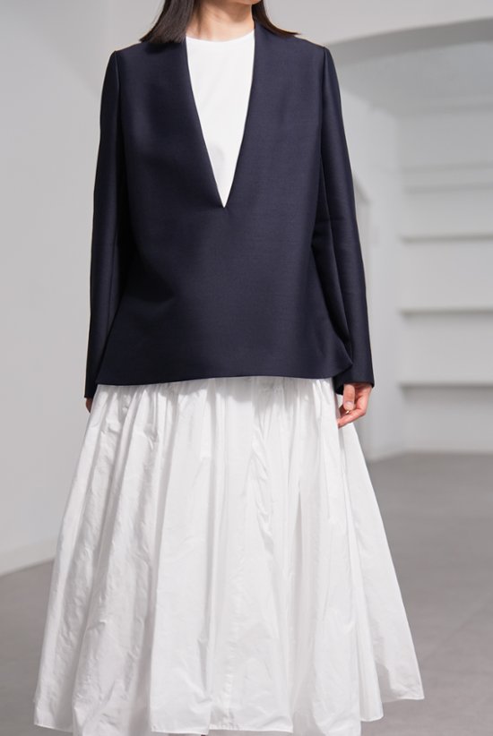 【11月上旬-11月中旬デリバリー予定】Glen Silk Wool Navy画像