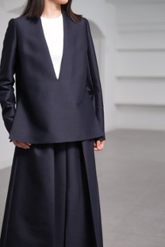 【11月上旬-11月中旬デリバリー予定】Glen Silk Wool Navy画像