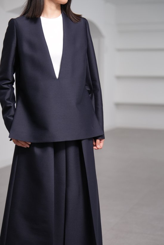 【11月上旬-11月中旬デリバリー予定】Glen Silk Wool Navy画像