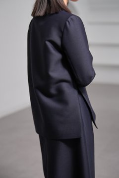 【11月上旬-11月中旬デリバリー予定】Glen Silk Wool Navy画像
