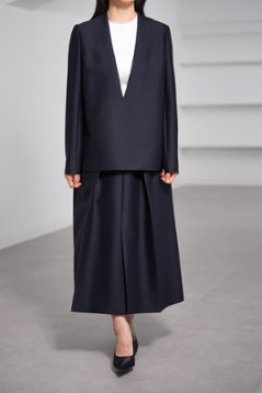 【11月上旬-11月中旬デリバリー予定】Glen Silk Wool Navy画像