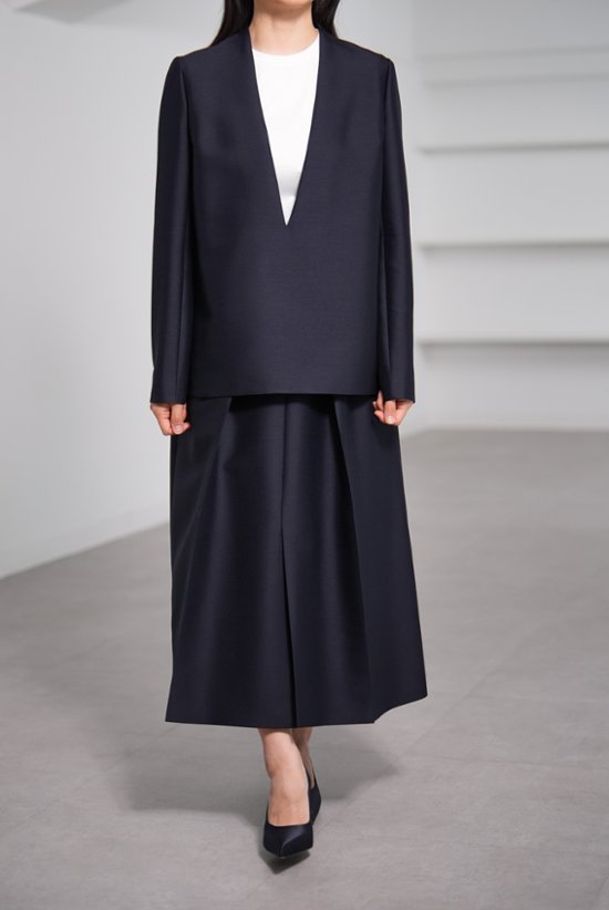 【11月上旬-11月中旬デリバリー予定】Glen Silk Wool Navy画像