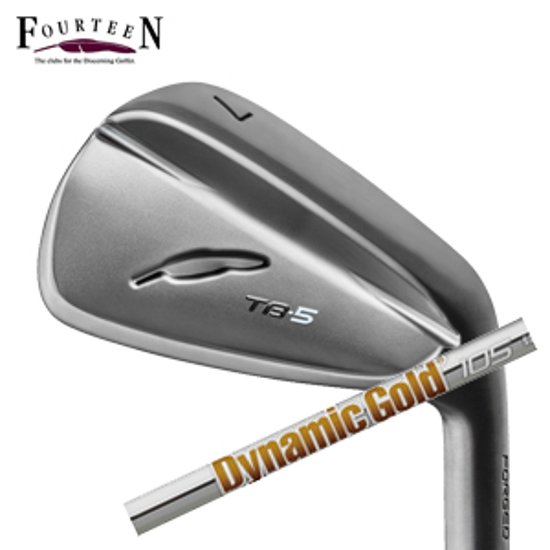 フォーティーン 2025 TB-5 FORGED ダイヤモンドブラックサテン仕上げ #6～PW 5本組 ダイナミックゴールド95.105.120 トゥルーテンパー社製 FOURTEEN 特注カスタム画像