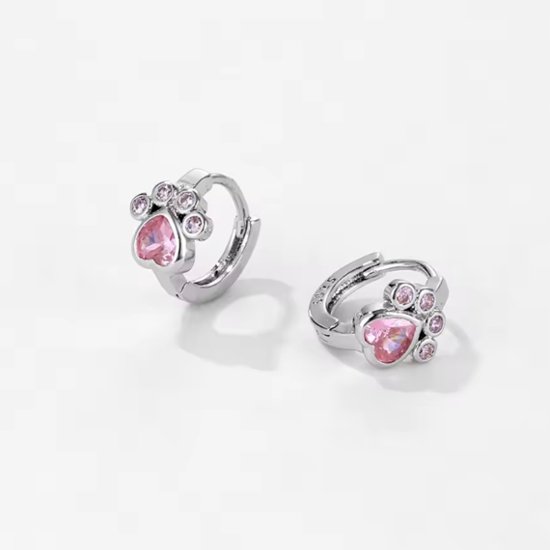 肉球リングピアス*ピンク画像