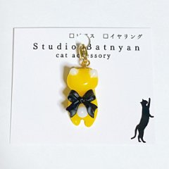 リボン猫チャーム*イエローの画像