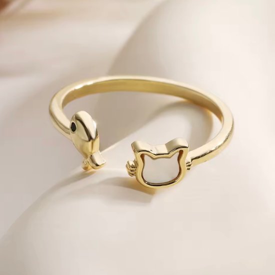 【1点】猫とお魚リング画像