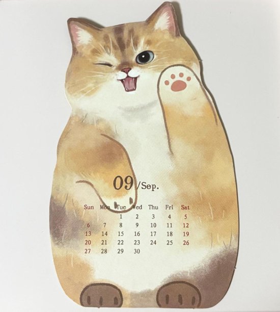 2026年猫カレンダー画像